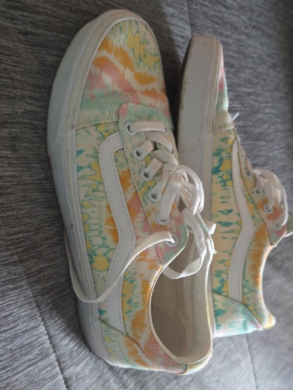 Vans Ward Pyschodelic Pastel Tie-Dye Low Tops Sz 9.5W - Picture 2 of 10